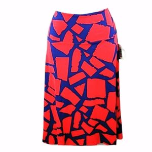 NWT LuLaRoe Soft Red & Blue A-line Skirt Soft, Lightweight Comfort able Medium